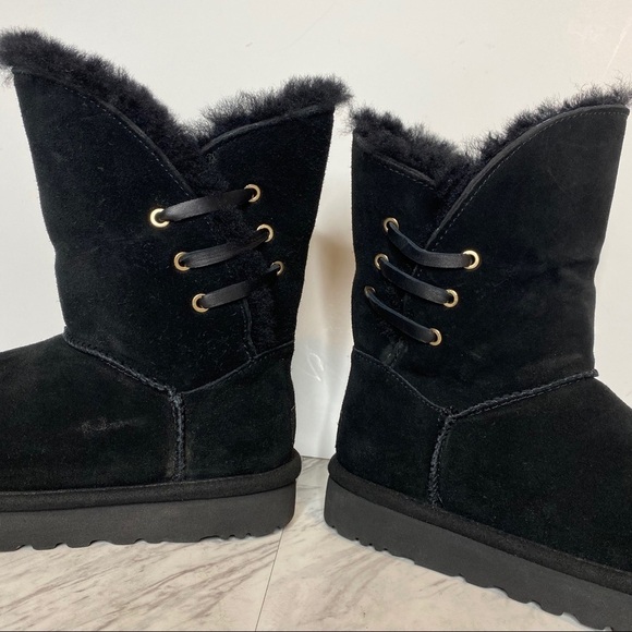 New! UGG Constantine Black Short Winter Boot 6 - Picture 7 of 13
